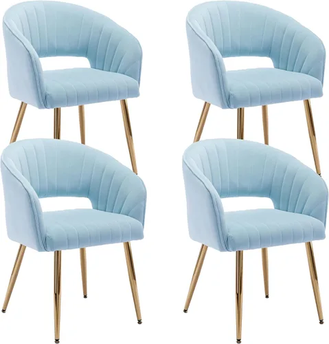 Vista 23 de KCC Silla de Escritorio Moderna de Terciopelo Sillón de Acento Tapizado Sillas Copetudas Sillas de Comedor, Sillas de Tocador Copetudas Silla