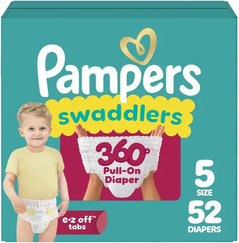 Vista 31 de Pañales Pampers - Swaddlers 360° - Talla 3, 70 unidades, hasta 100% de protección contra fugas, ajuste cómodo y seco, diseñado para cambios fáciles