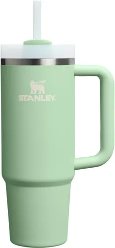 Vista 157 de STANLEY Quencher H2.0 Vaso Térmico con asa y pajilla, 64 onzas, tapa Flowstate de 3 posiciones, gran capacidad para viajes y deportes, vaso de acero