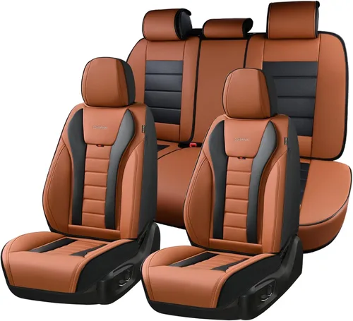 Vista 51 de Coverado Juego completo de fundas de asiento de automóvil, protector impermeable para asiento de automóvil, cojín de asiento de cuero, fundas