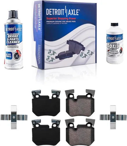 Vista 113 de Detroit Axle - Pastillas de freno de cerámica delanteras Reemplazo de pinza de freno derecha para Dodge Ram 1500 Dakota, Ram 1500 Classic - Juego