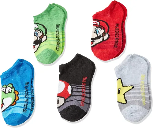 Vista 9 de Mario Paquete de 5 calcetines invisibles Nintendo para niños