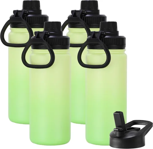 Vista 82 de DOMICARE Botella de agua para niños de 16 onzas para la escuela, de acero inoxidable, con aislamiento al vacío de doble pared, botella de agua