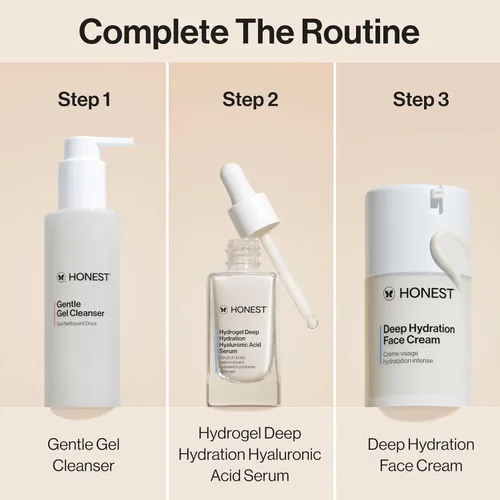 Vista 7 de Honest Beauty Crema facial de hidratación profunda para piel seca, hidrata y apoya la barrera de humedad natural, hipoalergénica, suave sensible