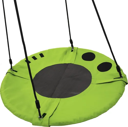 Vista 5 de Vivere Flying Saucer Tree Swing Hammock Chair para niños (verde tierra)