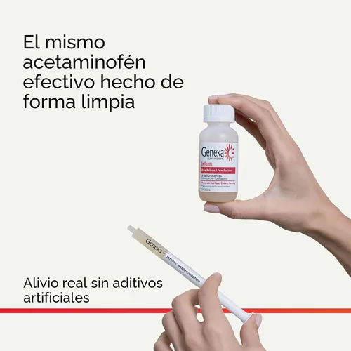 Vista 3 de Genexa Analgésicos para bebés limpios con acetaminofeno Ingredientes preferidos por pediatras Alivio del dolor y reductor de fiebre para bebés