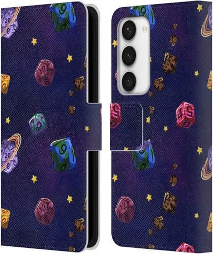 Vista 82 de Head Case Designs Officially Licensed Carla Morrow Colorful Space Dice Patterns Leather Wallet Case Compatible with Samsung Galaxy A07 4G