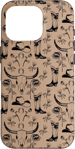 Vista 20 de Western Boho Skull, Sunflowers, Country Girls, Cowgirls Boot Case for iPhone 17