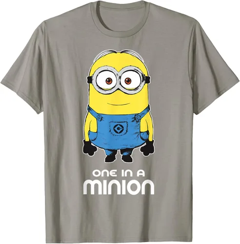 Vista 33 de Despicable Me Camiseta estampada Minions Bob One in A Minion Negro