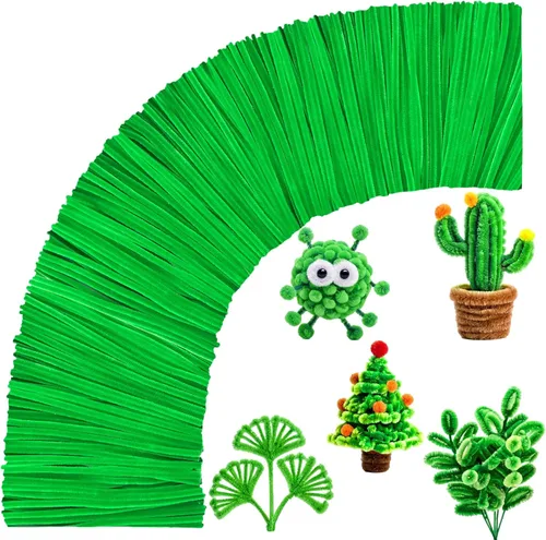 Vista 12 de Limpiadores de tubos negros para manualidades, 200 unidades de varillas de chenilla, suministros para manualidades, manualidades de Halloween