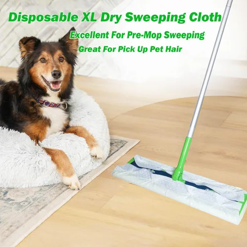 Vista 3 de Recargas de paños de barrido seco XL para Swiffer Sweeper X-Large, recargas de almohadillas secas desechables XL, recargas de paños de piso secos
