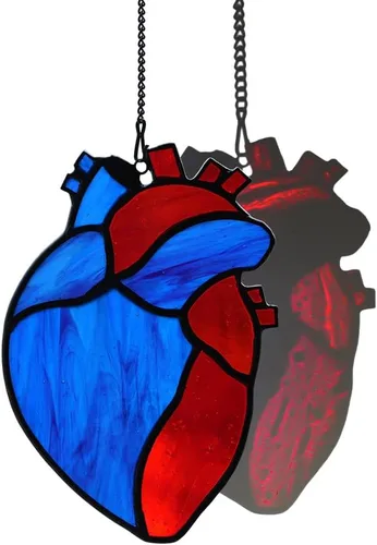 Vista 12 de Atrapasoles con forma de corazón para colgar ventanas, regalo de cumpleaños en forma de corazón para abuela, tía, hermana, padres, para mujeres