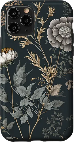 Vista 27 de iPhone 16 Cute Flowers Vintage Botánico Floral Ilustración Case