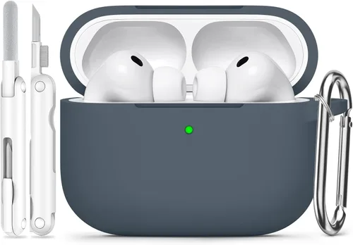 Vista 12 de Funda para AirPods Pro 3 (2025), funda protectora de silicona suave compatible con Estuche Apple AirPods Pro de 3ª generación con kit de limpieza