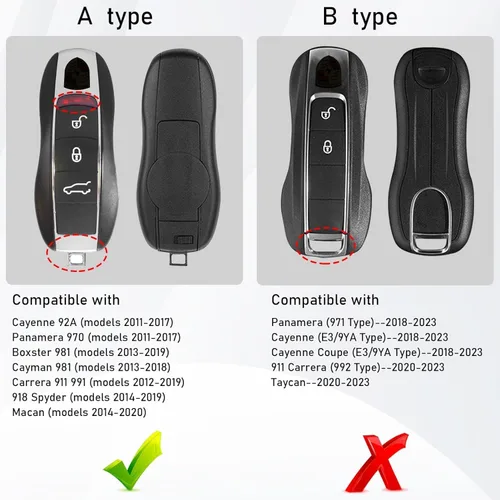 Vista 20 de Jaronx Funda compatible con llavero Porsche para Cayenne Panamera Macan 911