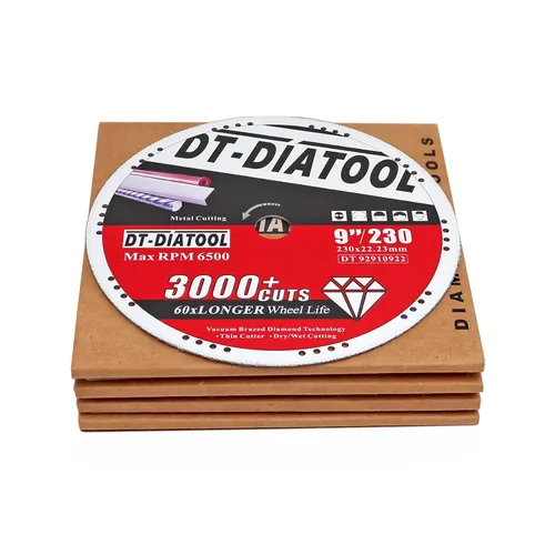Vista 12 de DT-DIATOOL Ruedas de corte de diamante de 4 x 7/8 "para cuchillas de corte de metal de acero y hierro para amoladora angular