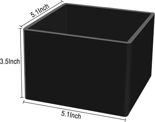 Vista 3 de Caja organizadora de control remoto, soporte de controlador de TV de acrílico para mesa, color negro