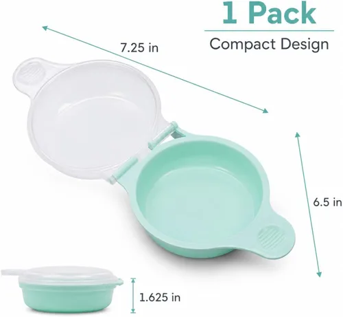 Vista 7 de Cocedor de huevos para microondas para sándwiches y tortillas, escalfador de huevos en microondas sin BPA, máquina para hacer huevos fritos, máquina