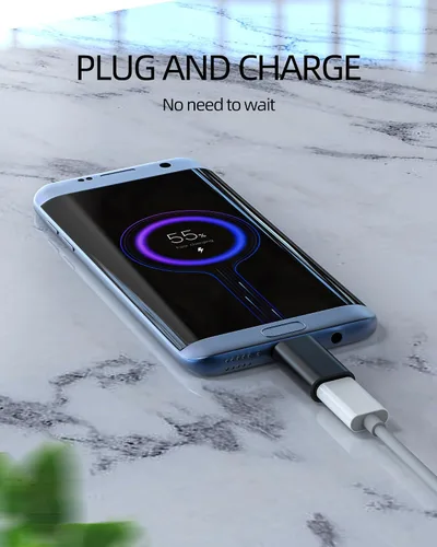 Vista 6 de Micro USB macho a Lightning hembra, paquete de 3 adaptadores de carga compatibles con Galaxy S6 Edge S7 Active Nexus Note 5 LG Android Power Cable