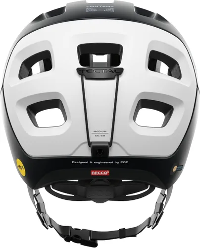 Vista 4 de POC, Tectal Race MIPS - Casco de bicicleta de montaña para senderos y Uranio Negro/Hidrógeno Blanco Mate