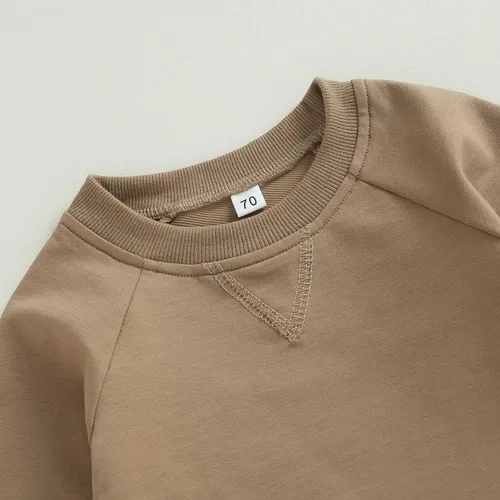 Vista 5 de AEEMCEM Conjunto de sudadera con cuello redondo y pantalones deportivos para bebé niño y niña