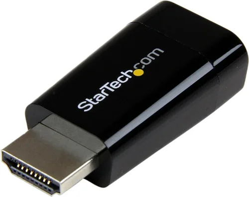 Vista 3 de StarTech Adaptador HDMI a VGA - Salida de audio auxiliar - Compacto - 1920x1200 - HDMI a VGA (HD2VGAMICRA) Negro