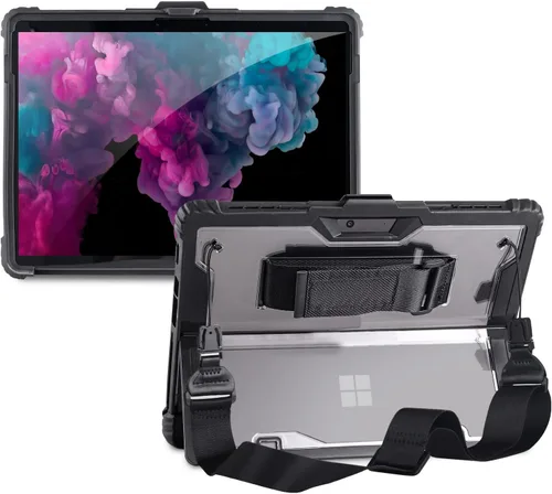Vista 11 de AOAO Funda para Microsoft Surface Go 4/Surface Go 3/Surface Go 2/Surface Go con correa para el hombro, correa de mano, soporte para lápiz stylus