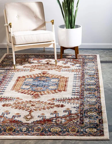 Vista 13 de Unique Loom Utopia Collection Alfombra tradicional, geométrica, tribal, tonos cálidos beige (9 pies 0 x 12 pies 0)