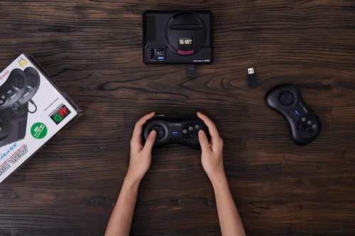 Vista 2 de 8Bitdo M30 2.4G Wireless Gamepad for Sega Genesis Mini and Mega Drive Mini and Switch with 6-Button Layout (Black)