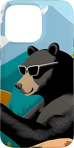 Vista 28 de iPhone 16 Bear Enjoying A Coffee Case