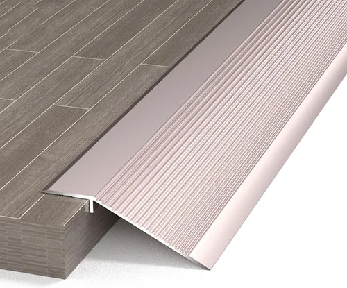 Vista 11 de Tiras autoadhesivas para cubrir el suelo, tira de umbral de transición de piso de aluminio de madera a azulejo, tira de puerta duradera y fácil