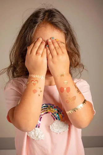 Vista 6 de Stephen Joseph, 55 tatuajes temporales para niños, tatuajes que brillan en la oscuridad, tatuajes temporales para niños y niñas, tatuajes falsos