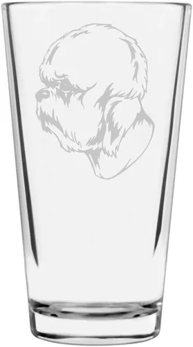 Vista 196 de Podenco Canario - Vaso de pinta de 16 onzas con temática de perro personalizado