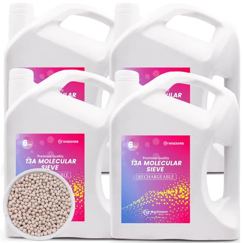 Vista 15 de Wisesorb - Perlas desecantes de tamiz molecular 5A de 3.17 KG, deshumidificadores dessecantes reutilizables absorbentes de humedad