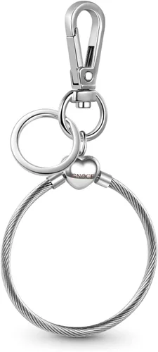 Vista 9 de GNOCE Pulsera de cadena de serpiente de acero inoxidable con regalo de seguridad para mujer 6.3 in