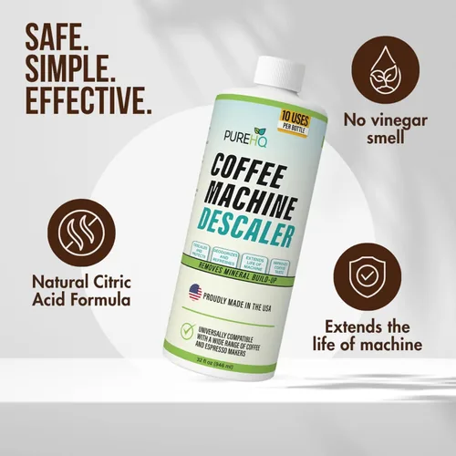 Vista 7 de Descalcificador de cafetera – 10 usos – Solución de descalcificación Keurig – Descalcificador universal para Keurig, Nespresso, Delonghi, Breville