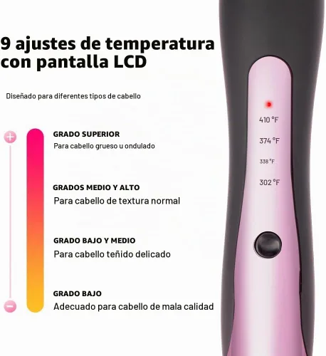 Vista 3 de Varita rizadora pequeña de 3/8 pulgadas para cabello corto y largo