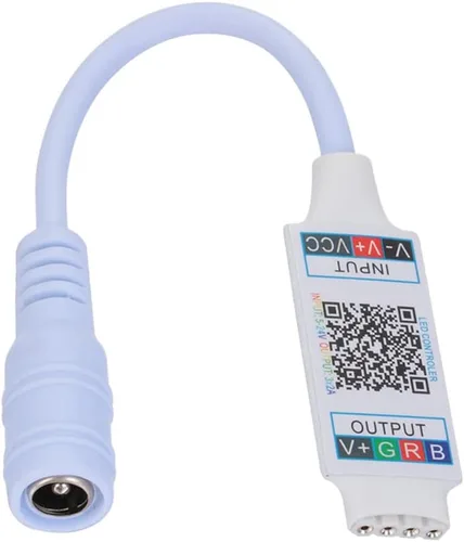 Vista 5 de DC 5V-24V Mini Bluetooth RGB Controller 6A para 3528 5050 COB LED Tira de luz Controlador inalámbrico de teléfono inteligente (negro)