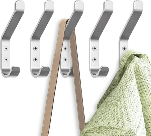 Vista 9 de GlazieVault Ganchos de pared para colgar abrigos de pared, ganchos de puerta (paquete de 10), resistentes para montar en la pared, diseño premium