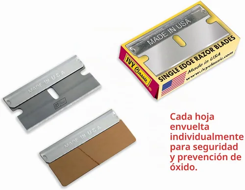 Vista 3 de IVY Classic 11180 Cuchillas de afeitar de un solo filo, Estados Unidos, paquete de 10