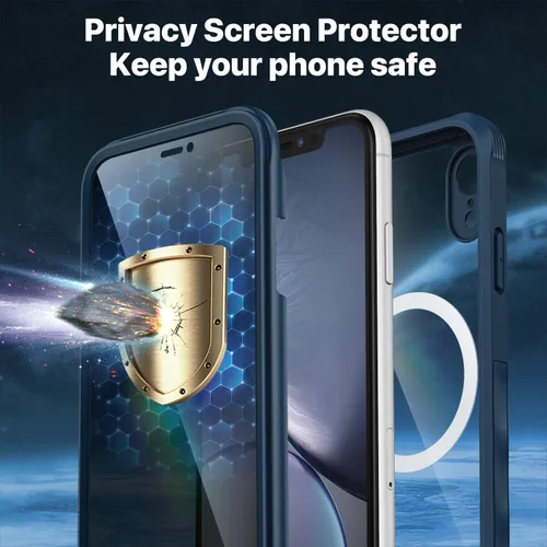 Vista 184 de CENHUFO Funda de privacidad para iPhone 11 Pro, funda de cuerpo completo con protector de pantalla de privacidad de vidrio templado 9H integrado
