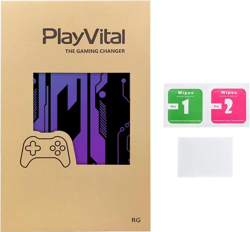 Vista 7 de PlayVital Juego de 2 calcomanías protectoras para ROG Ally, calcomanías personalizadas de vinilo para consola de juegos portátil ROG Ally, neón