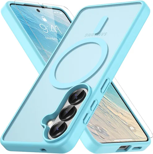 Vista 102 de Vansdon Funda para Samsung Galaxy S24 Plus, S25 Plus, S26 Plus, azul marino