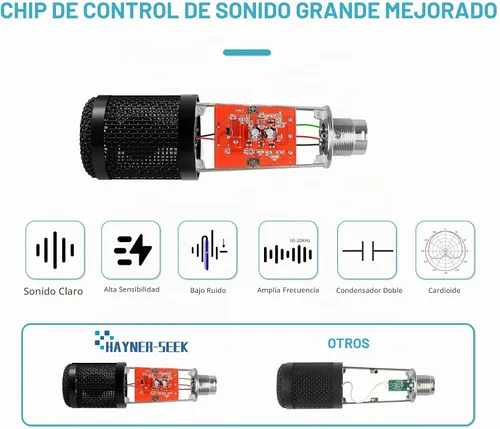 Vista 3 de Podcast Studio Micrófono de condensador para streaming-L02-50A