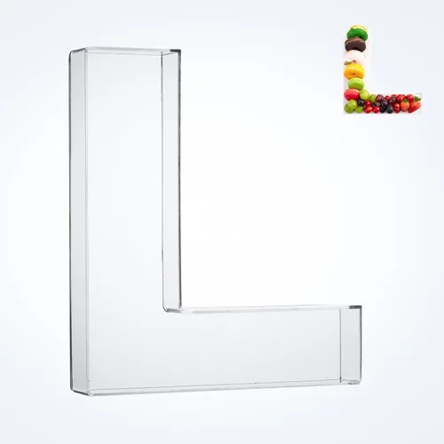 Vista 17 de Bandeja de 11" de Acrílico con Letras y Números – Bandeja Reutilizable y Rellenable para Aperitivos de Charcutería, Caja de Servir Postres