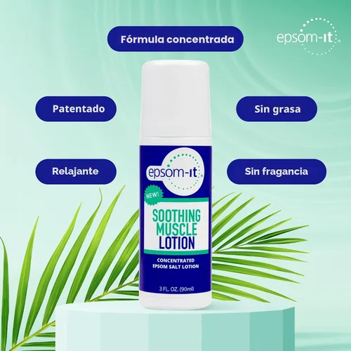 Vista 5 de Epsom-It Loción muscular calmante - Loción de sal de Epsom Roll On con árnica para rigidez muscular, molestias en piernas, rodillas y pies, crema