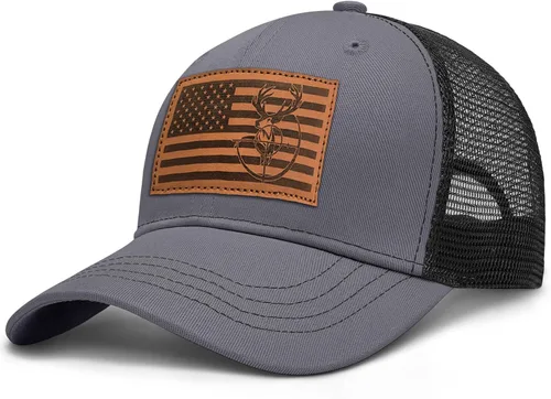 Vista 14 de Mens Hat Snapback Trucker Hats Outdoor Gifts for Men Dad Husband Father's Day Leather Pattern Baseball Cap Cs1012 Pie Grande-00