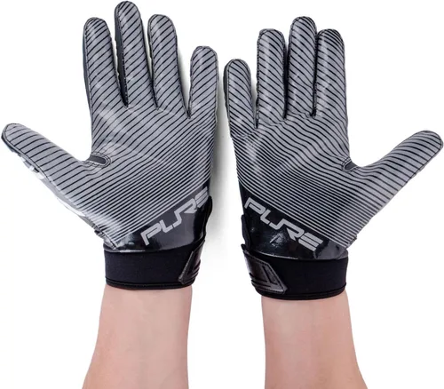 Vista 6 de Pure Athlete Guantes de fútbol con receptor ancho – Guantes de agarre adhesivo de élite, equipo de goteo para WR y espalda defensiva – Adultos