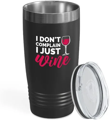 Vista 24 de Vaso vikingo edición negra para amantes del vino, 20 onzas, cualquier amigo del vino es un amigo del vino, cerveza casera y vino barman amantes