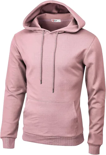 Vista 41 de H2H Sudadera con Capucha Tipo Pullover para Hombre, Ligera, de Manga Larga, con Bolsillo Canguro, Ajuste Ceñido, Básica, Casual, Suéter